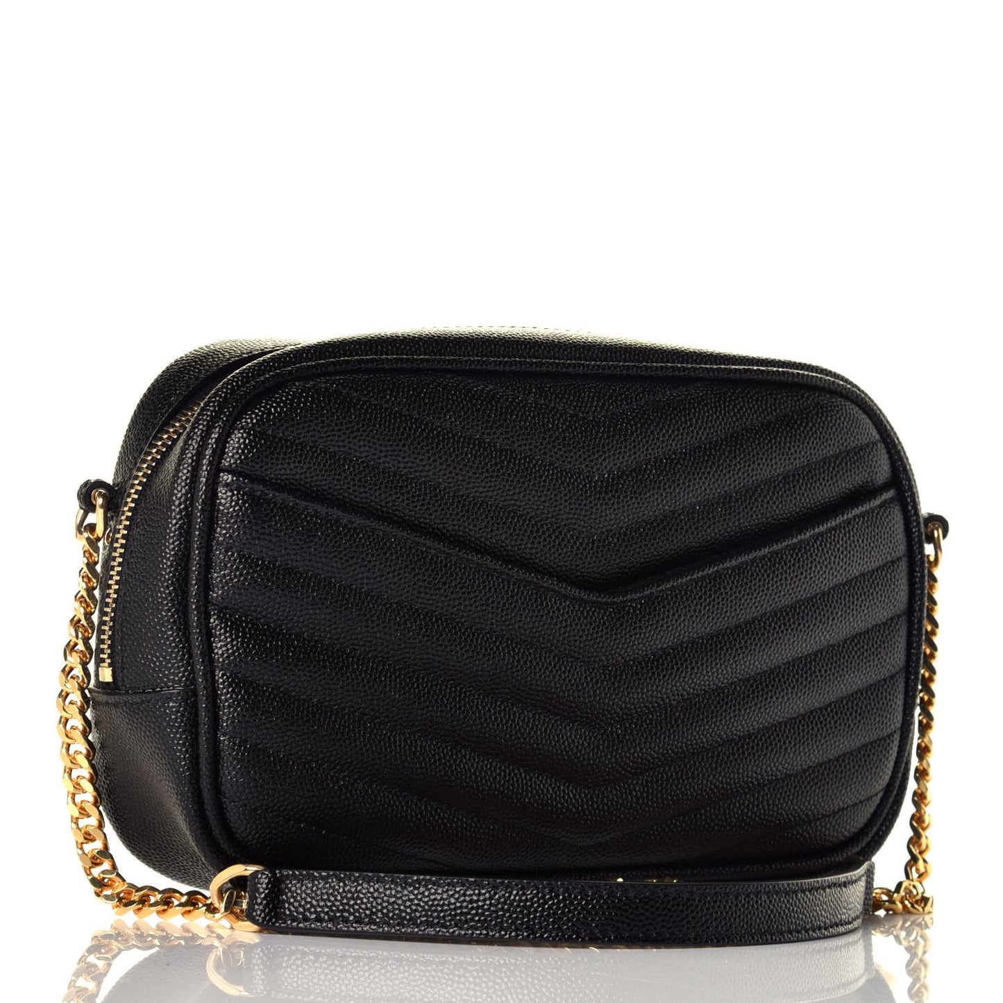 Grain De Poudre Matelasse Monogram Mini Lou Camera Bag Black