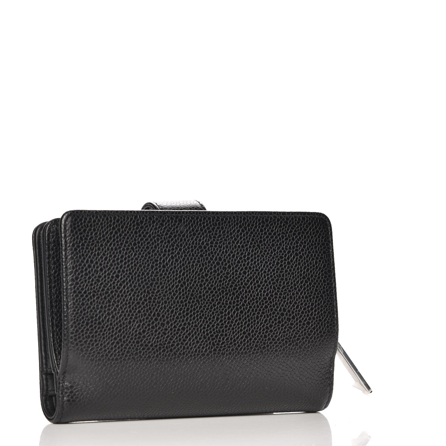 Chanel Caviar Timeless CC Zipped Pocket Wallet Black 3 of 9
