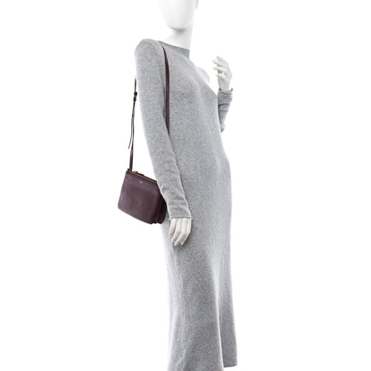 Celine Lambskin Large Trio Crossbody Bag Burgundy 2 of 11