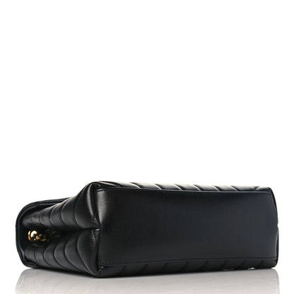 Saint Laurent Calfskin Y Quilted Monogram Small Loulou Chain Satchel Black 4 of 9