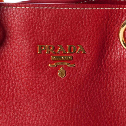 Prada Vitello Daino Tote Fuoco 6 of 12