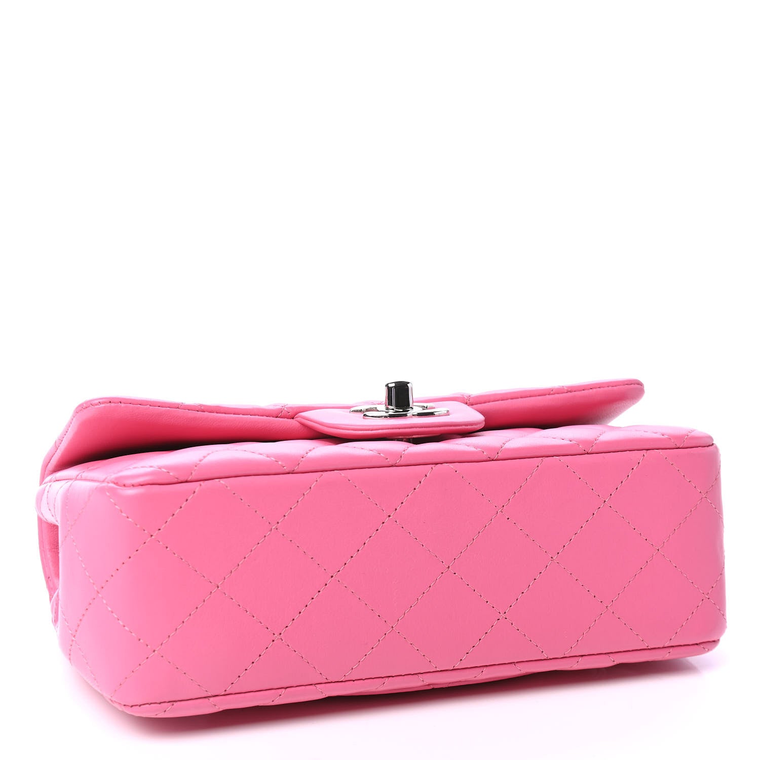Chanel Lambskin Quilted Mini Rectangular Flap Pink 3 of 4