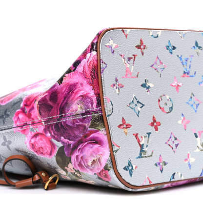 Louis Vuitton Metallic Monogram LV Garden Neverfull MM Silver 9 of 10
