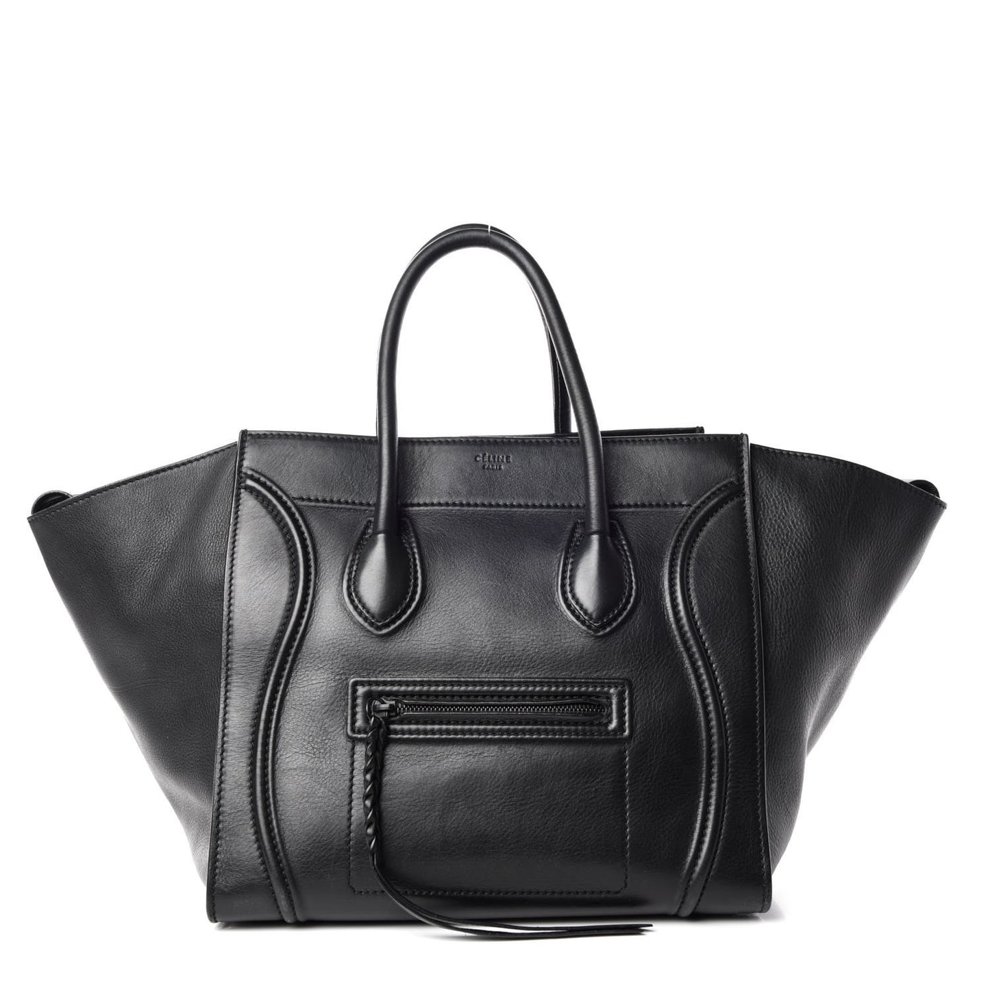 Smooth Calfskin Medium Phantom Luggage Black