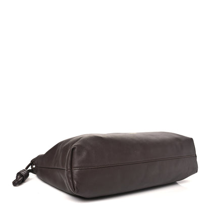 Loewe Mellow Nappa Donut Chain Large Flamenco Knot Clutch Dark Brownie 4 of 10