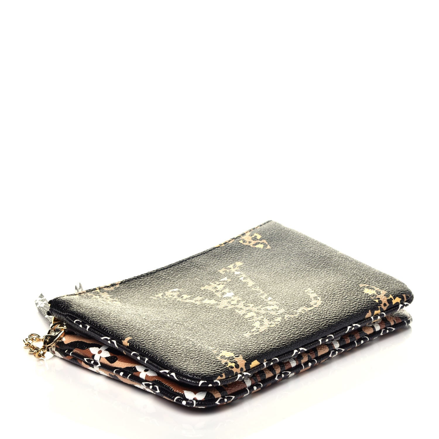 Louis Vuitton Monogram Giant Jungle Pochette Double Zip Black 4 of 9