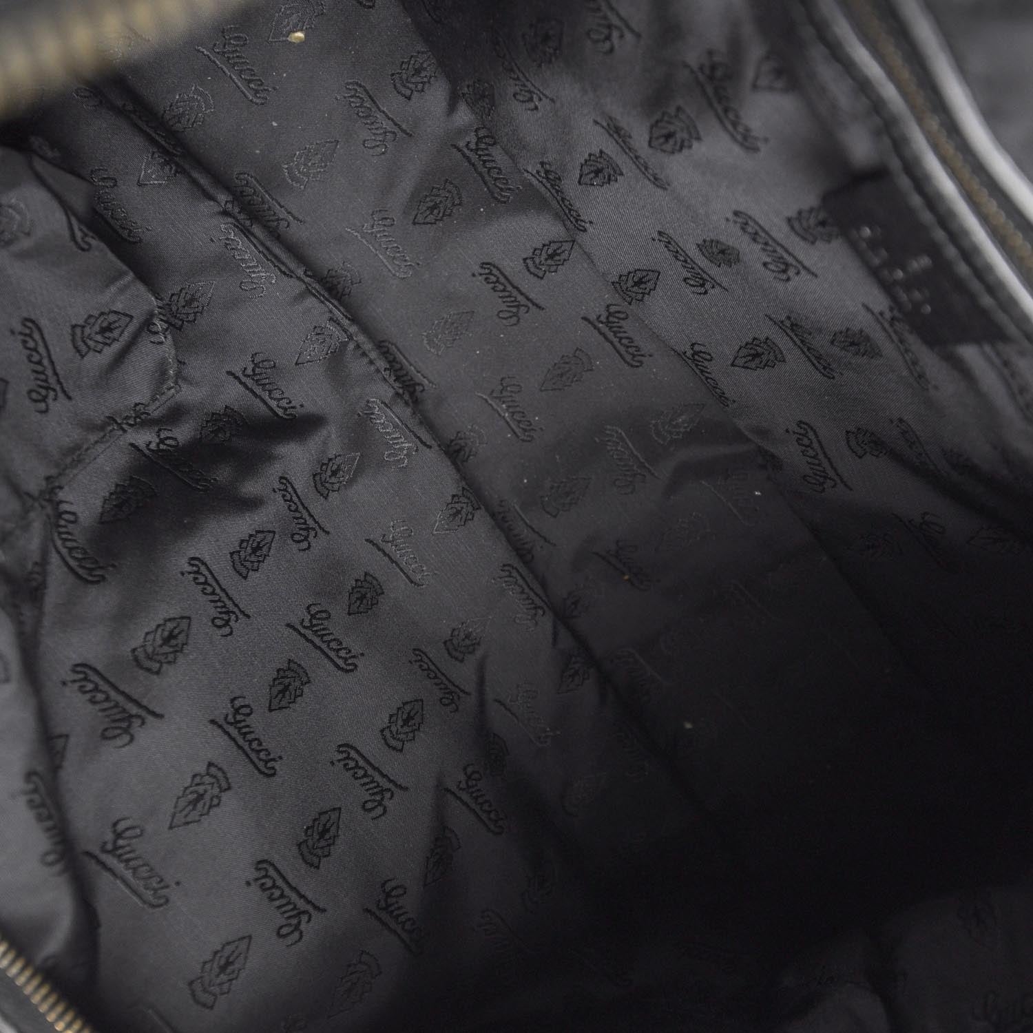 Gucci Leather Medium Jockey Hobo Black 7 of 9