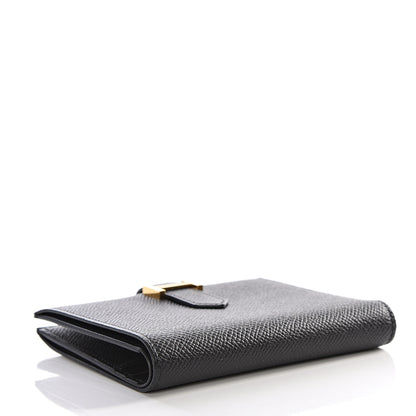 Hermes Epsom Bearn Compact Wallet Black 3 of 13