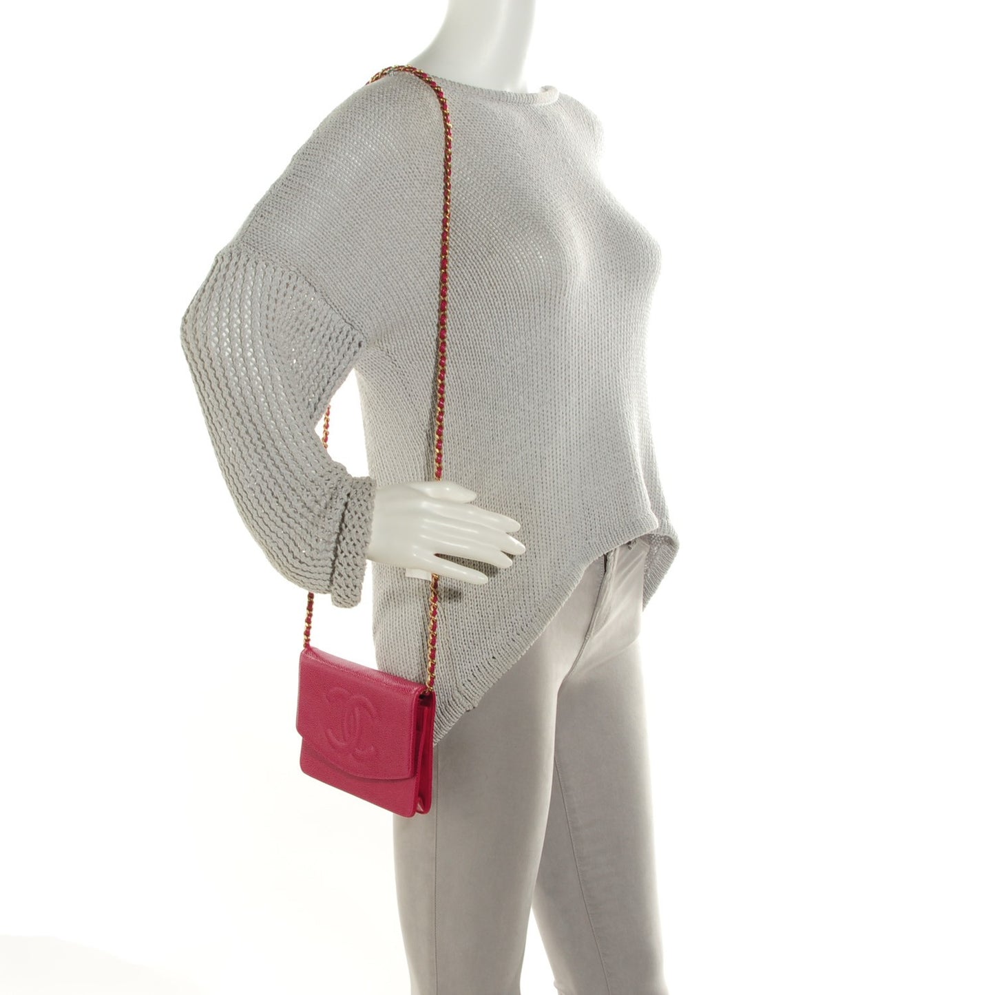 Caviar Timeless CC Wallet On Chain WOC Dark Fuchsia