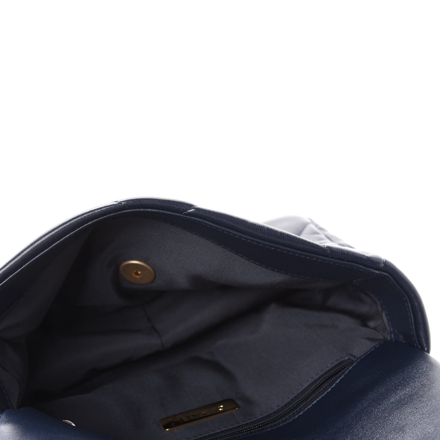 Lambskin Quilted Medium Chanel 19 Flap Navy