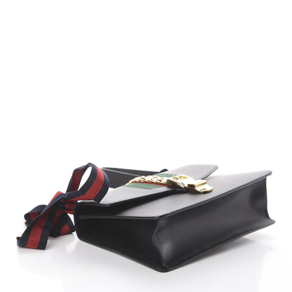 Gucci Calfskin Small Sylvie Shoulder Bag Black 3 of 8