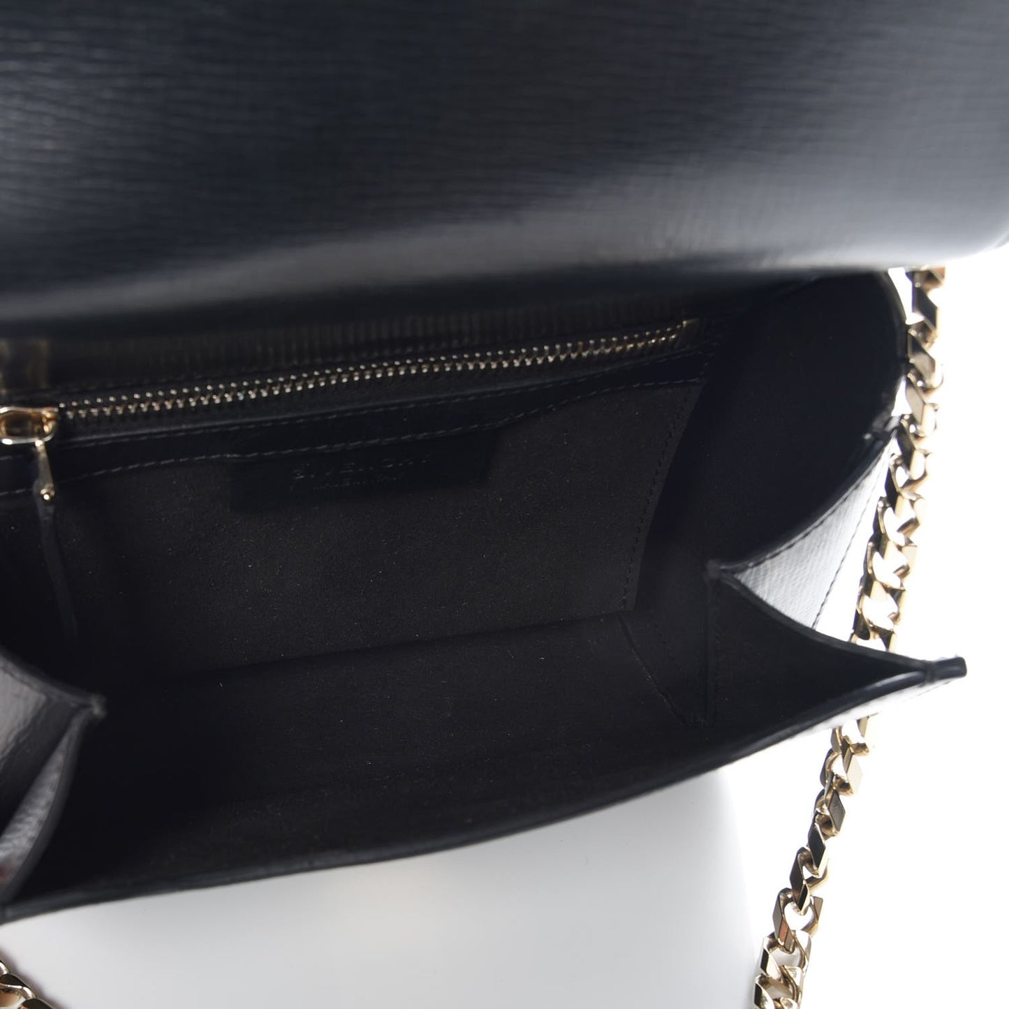 Textured Calfskin Mini Pandora Box Chain Crossbody Bag Black