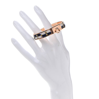 Hermes Enamel Clic Anneau Colliers de Chiens Bracelet Lilas 2 of 5