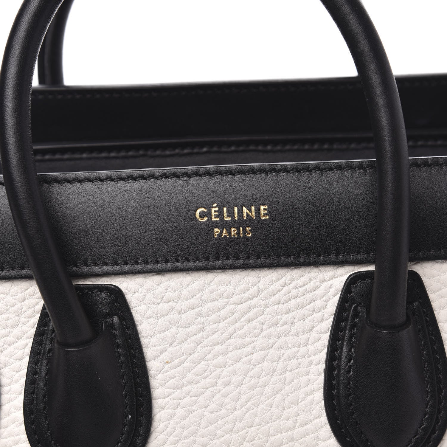 Celine Bullhide Calfskin Suede Nano Tri-Color Luggage White 7 of 11
