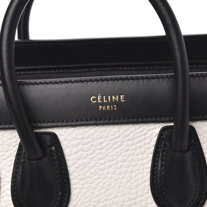Celine Bullhide Calfskin Suede Nano Tri-Color Luggage White 7 of 11