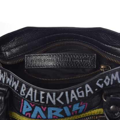 Balenciaga Agneau Arena Graffiti All Over Classic Hardware Mini City Black Multicolor 8 of 8