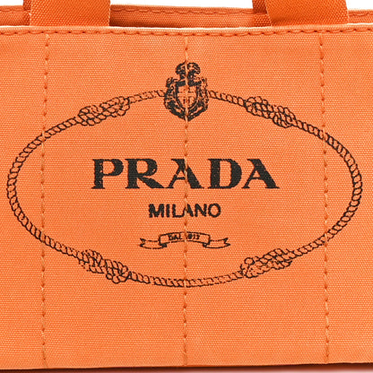 Prada Canapa Small Logo Tote Papaya 8 of 10