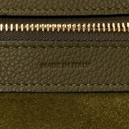 Celine Soft Grained Calfskin Small Belt Cabas Phantom Army Green 7 of 10