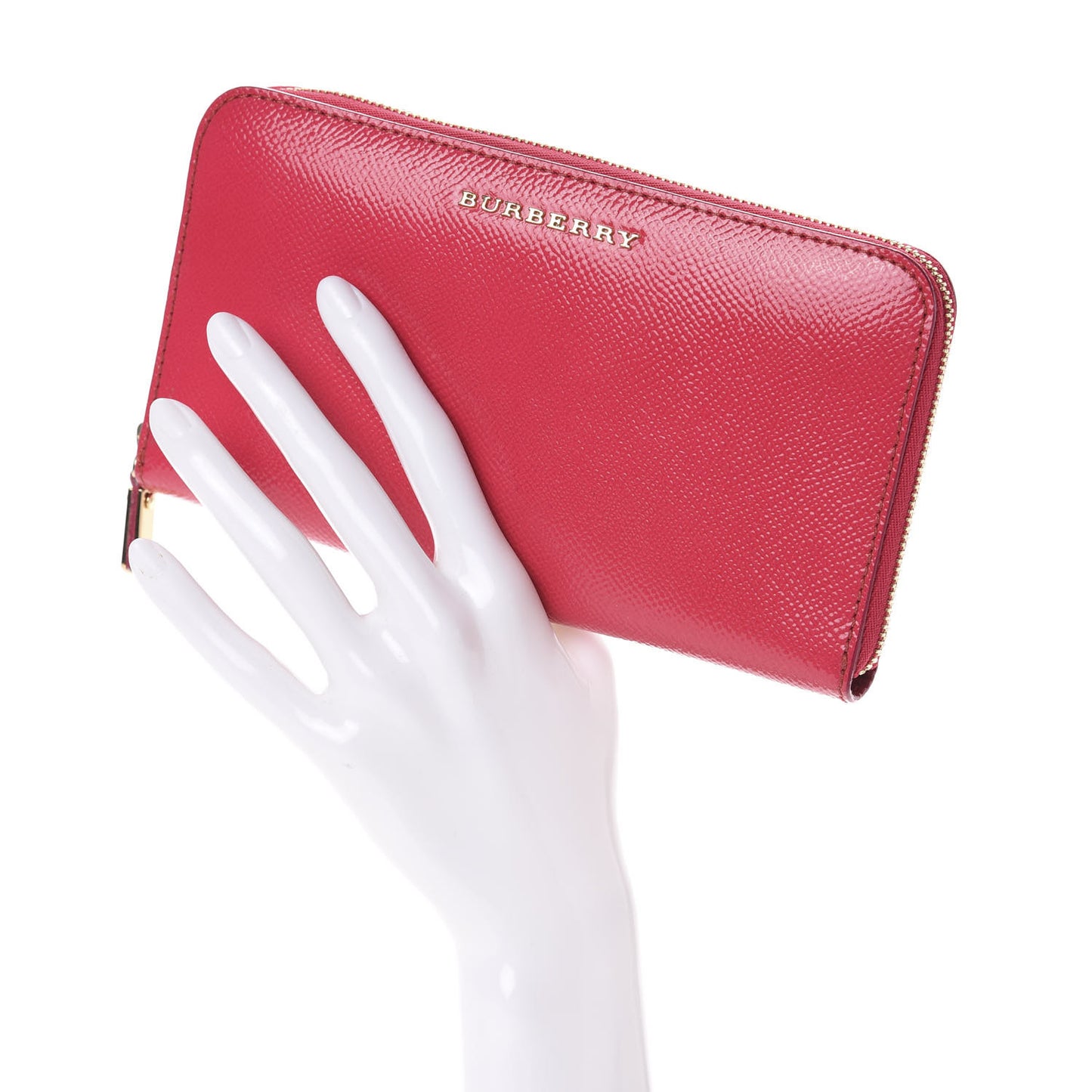 London Calfskin Elmore Zip Around Wallet Pink