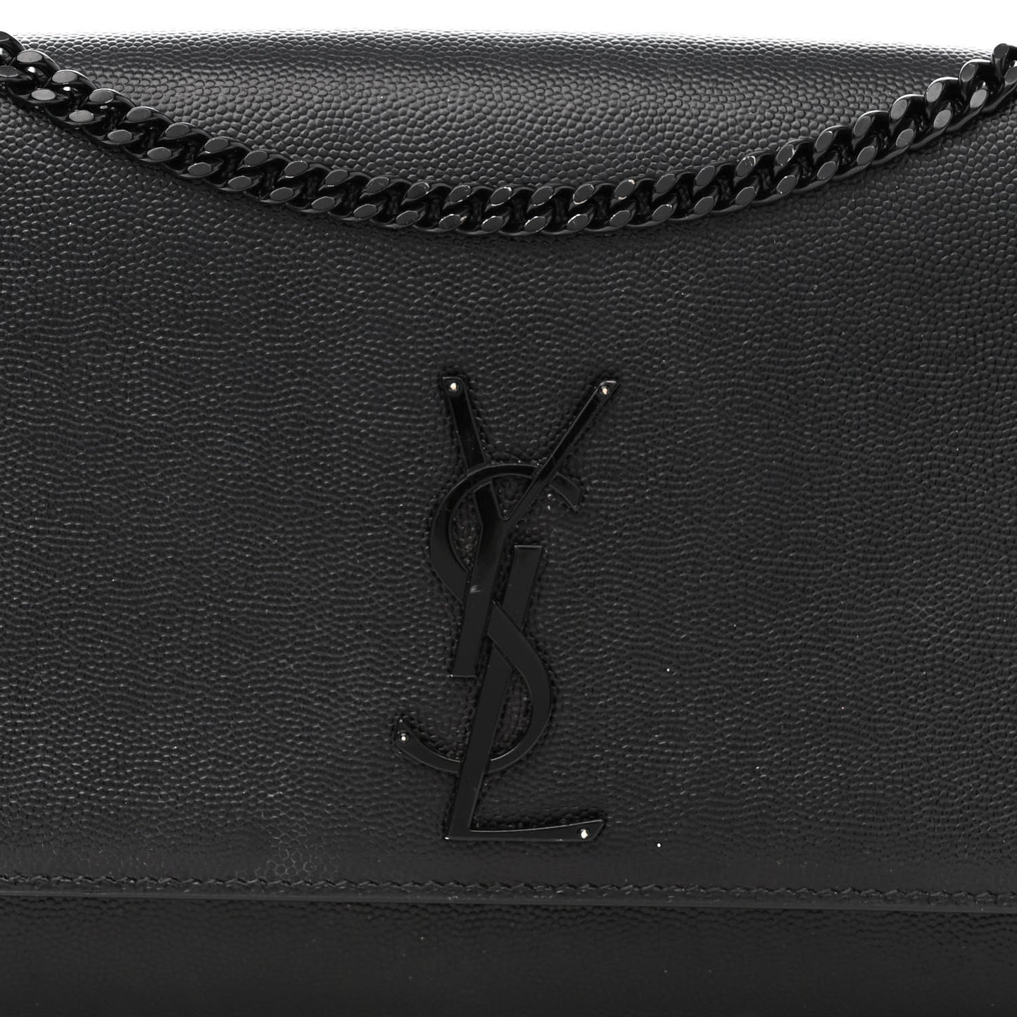 Grain De Poudre Medium Classic Monogram Monochrome Kate Satchel Black