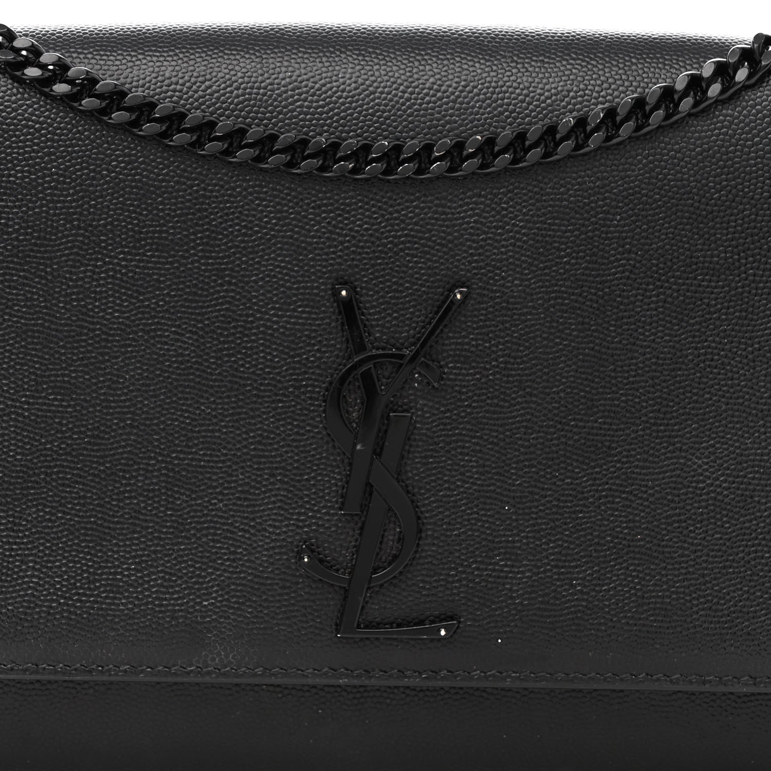 Saint Laurent Grain De Poudre Medium Classic Monogram Monochrome Kate Satchel Black 8 of 11