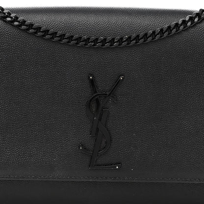 Saint Laurent Grain De Poudre Medium Classic Monogram Monochrome Kate Satchel Black 8 of 11