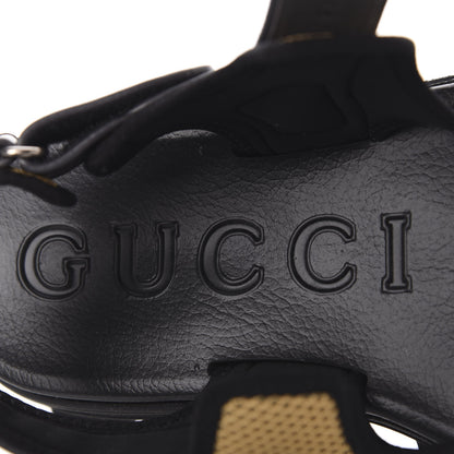 Gucci X SEGA Nappa Mesh Mens Aguru Sandals 9 Loess Black 8 of 9