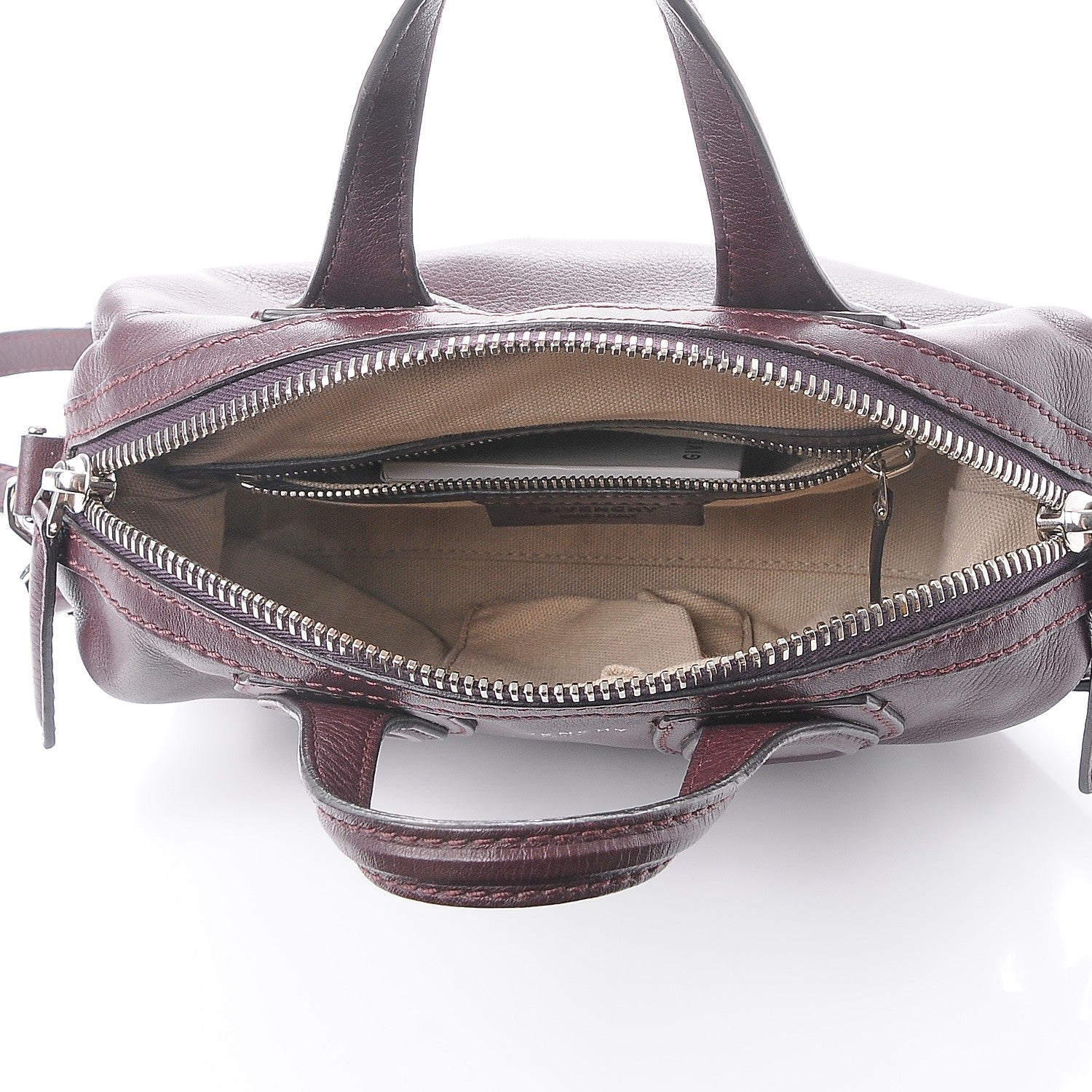 Givenchy Waxed Calfskin Micro Nightingale Oxblood 5 of 9