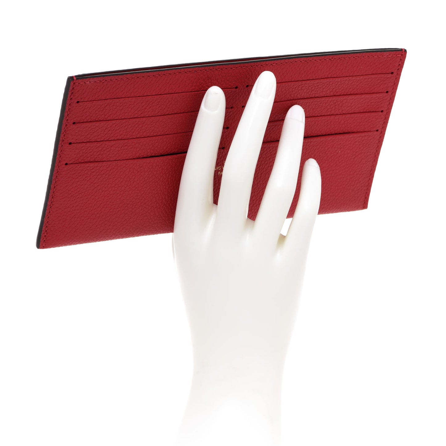 Calfskin Felicie Card Holder Insert Scarlet