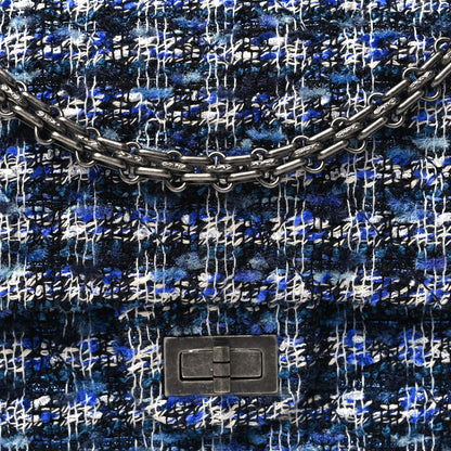 Chanel Tweed Quilted 2.55 Reissue 225 Flap Blue 8 of 10