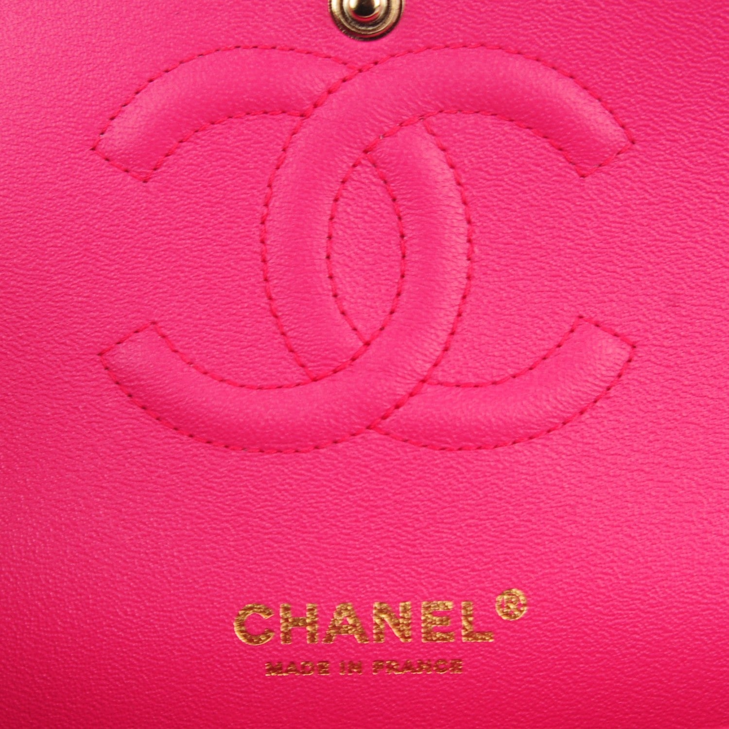 Chanel Lambskin Quilted Medium Double Flap Dark Pink 6 of 8