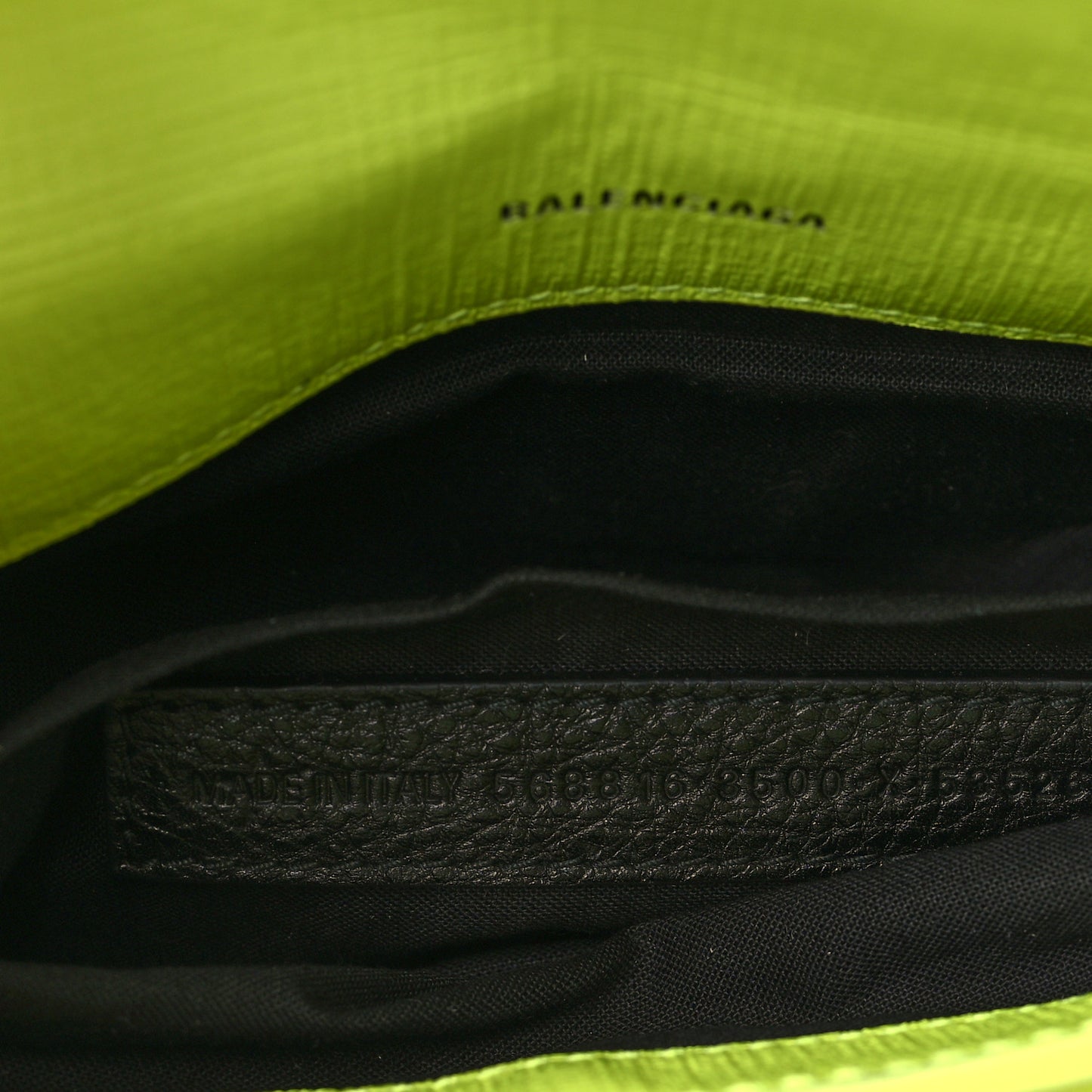 Squared Calfskin Logo Shopping Envelope Clutch Acid Green