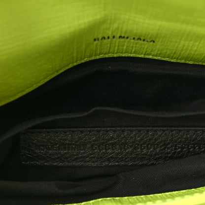 Balenciaga Squared Calfskin Logo Shopping Envelope Clutch Acid Green 6 of 6