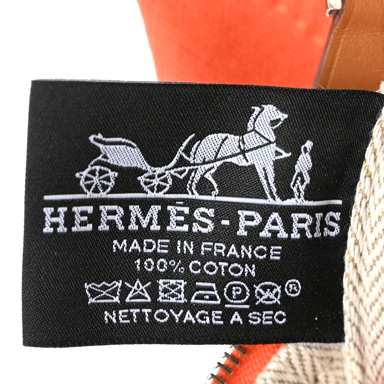 Hermes Canvas Large Bride-A-Brac Pouch Orange Feu Burgundy 6 of 7