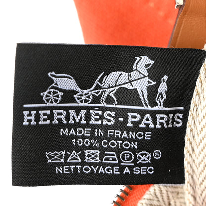 Hermes Canvas Large Bride-A-Brac Pouch Orange Feu Burgundy 6 of 7