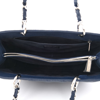 Chanel Caviar Quilted Grand Shopping Tote GST Navy Blue 5 of 11