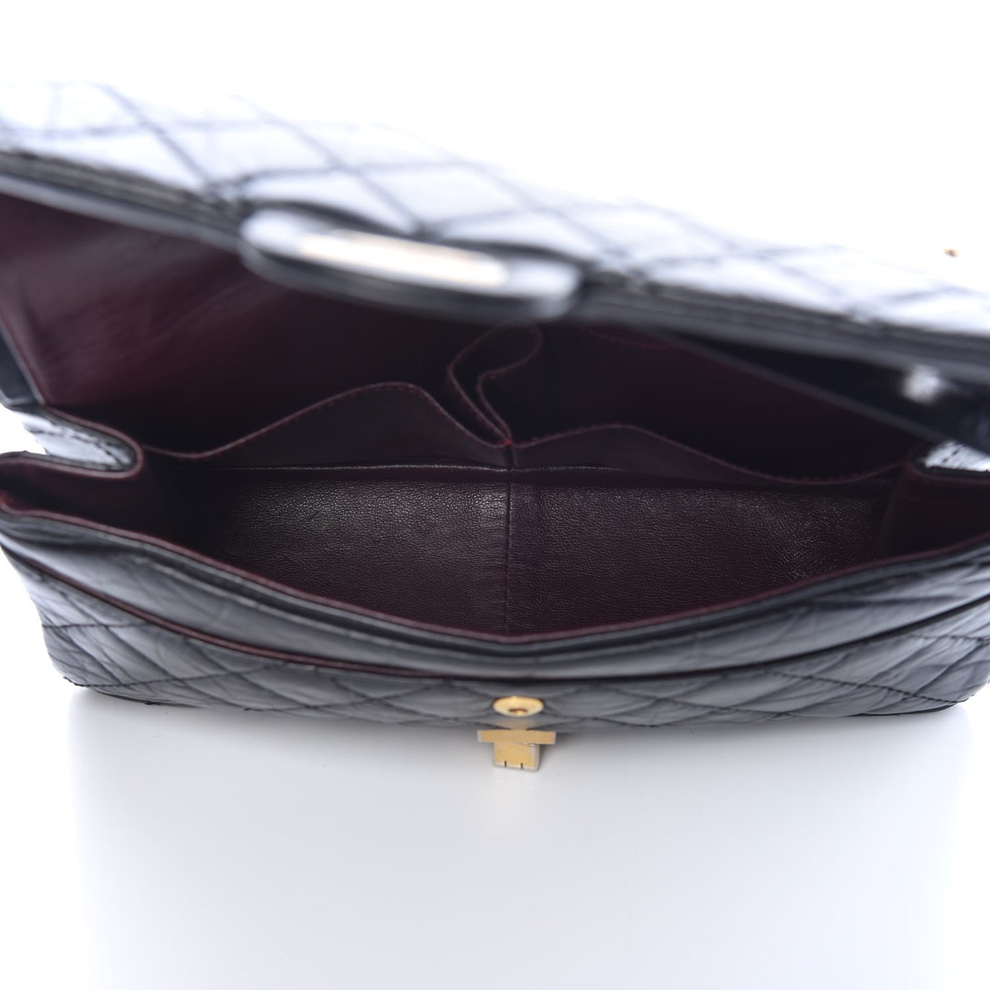 Aged Calfskin Quilted 2.55 Reissue 226 Flap Black