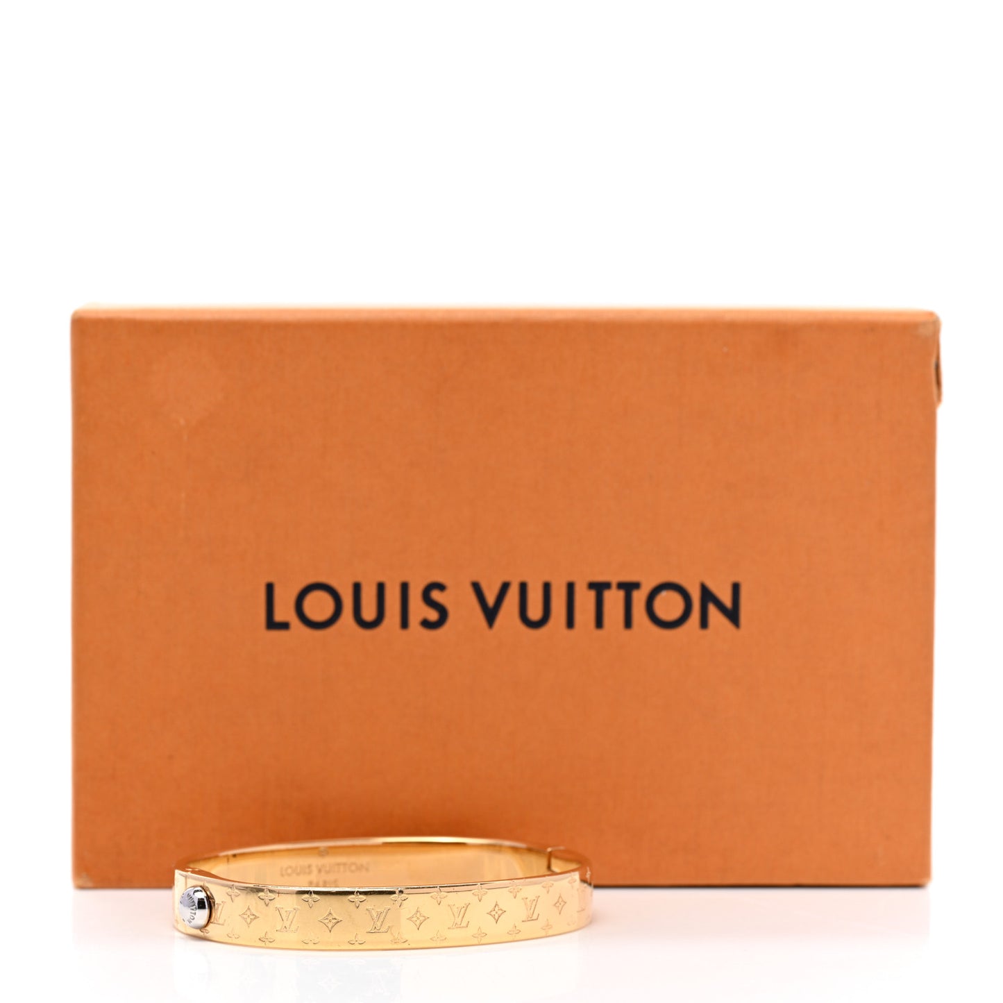 Brass Monogram Nanogram Cuff M Gold