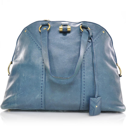 Saint Laurent Leather Oversized Muse Turquoise 1 of 10