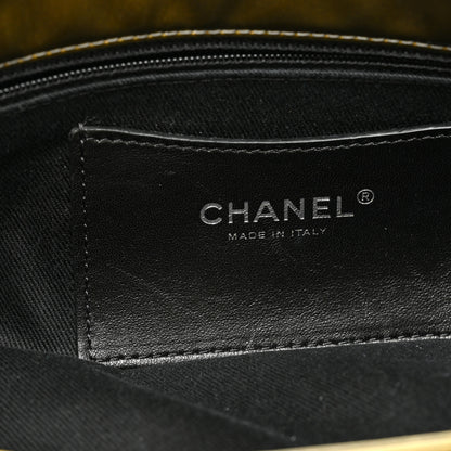 Chanel Metallic Patent Quilted Medium Just Mademoiselle Bowling Bag Green Degrade 13 of 13
