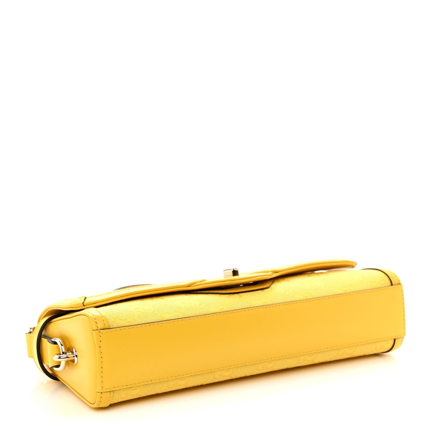 GG Monogram Textured Dollar Calfskin Small Luce Shoulder Bag Yellow