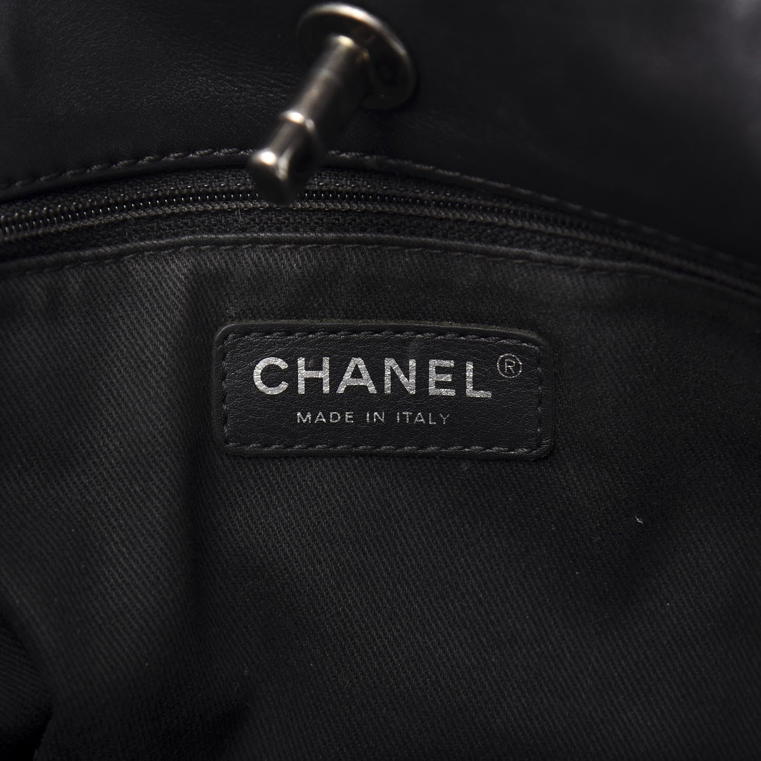 Chanel Calfskin Quilted Large Shopping In Chains Tote Black 6 of 12