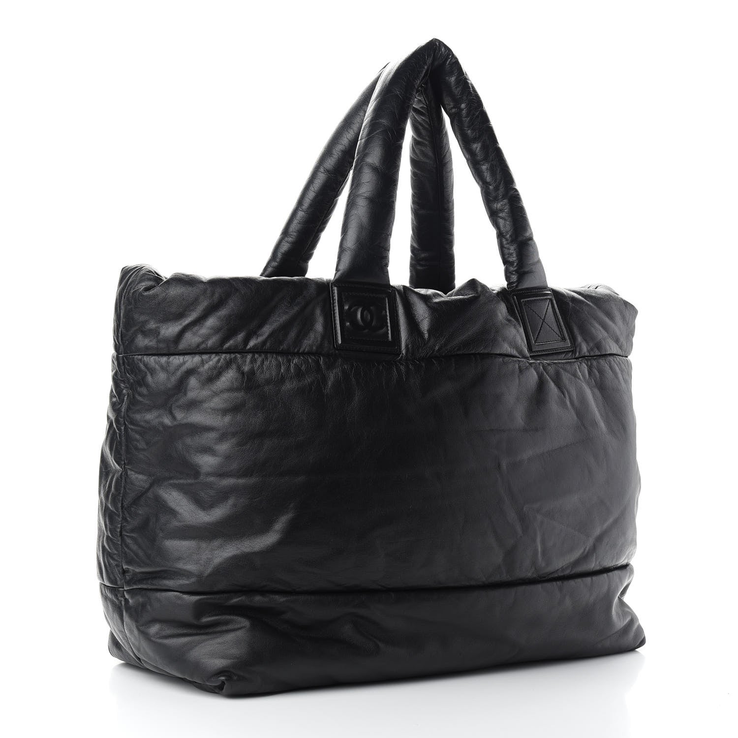 Chanel Lambskin Quilted Extra Large Coco Cocoon Reversible Tote Black 4 of 10