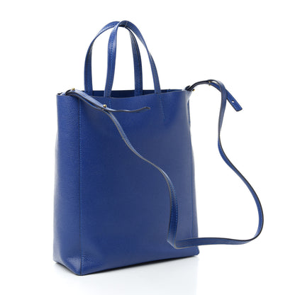 Celine Grained Calfskin Small Vertical Cabas Indigo 3 of 10