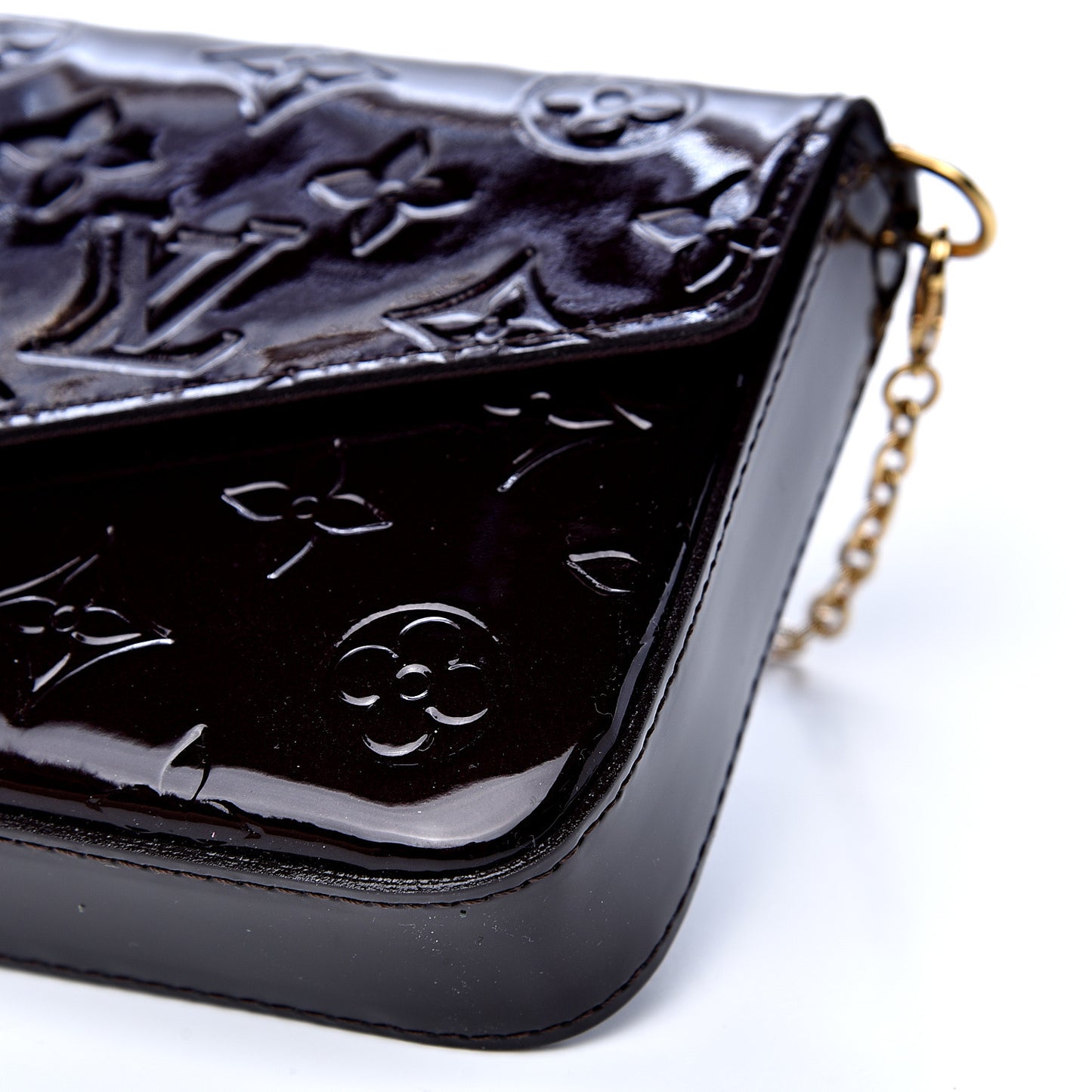 Vernis Pochette Felicie Chain Wallet Amarante
