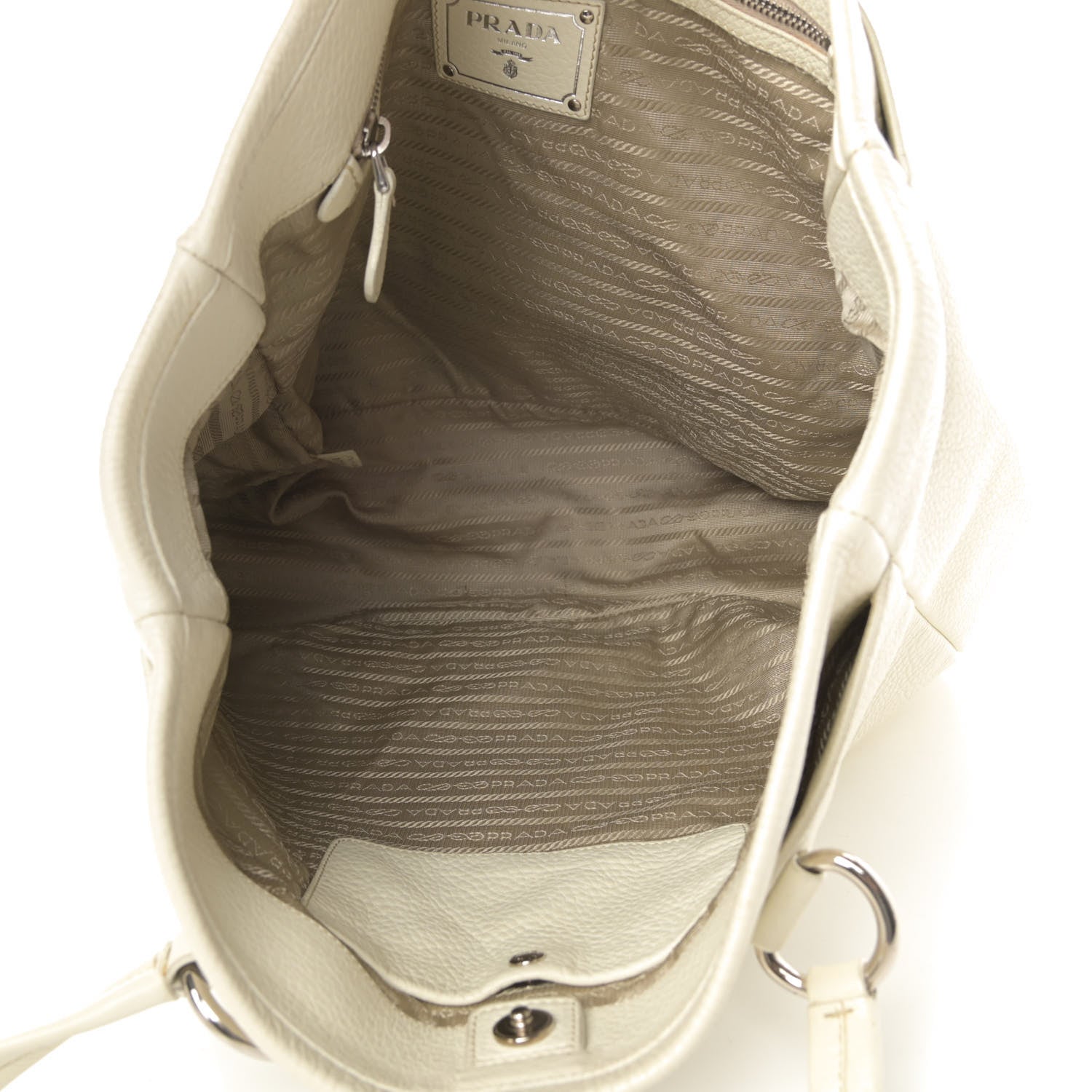 Prada Vitello Daino Tote Talco 5 of 15