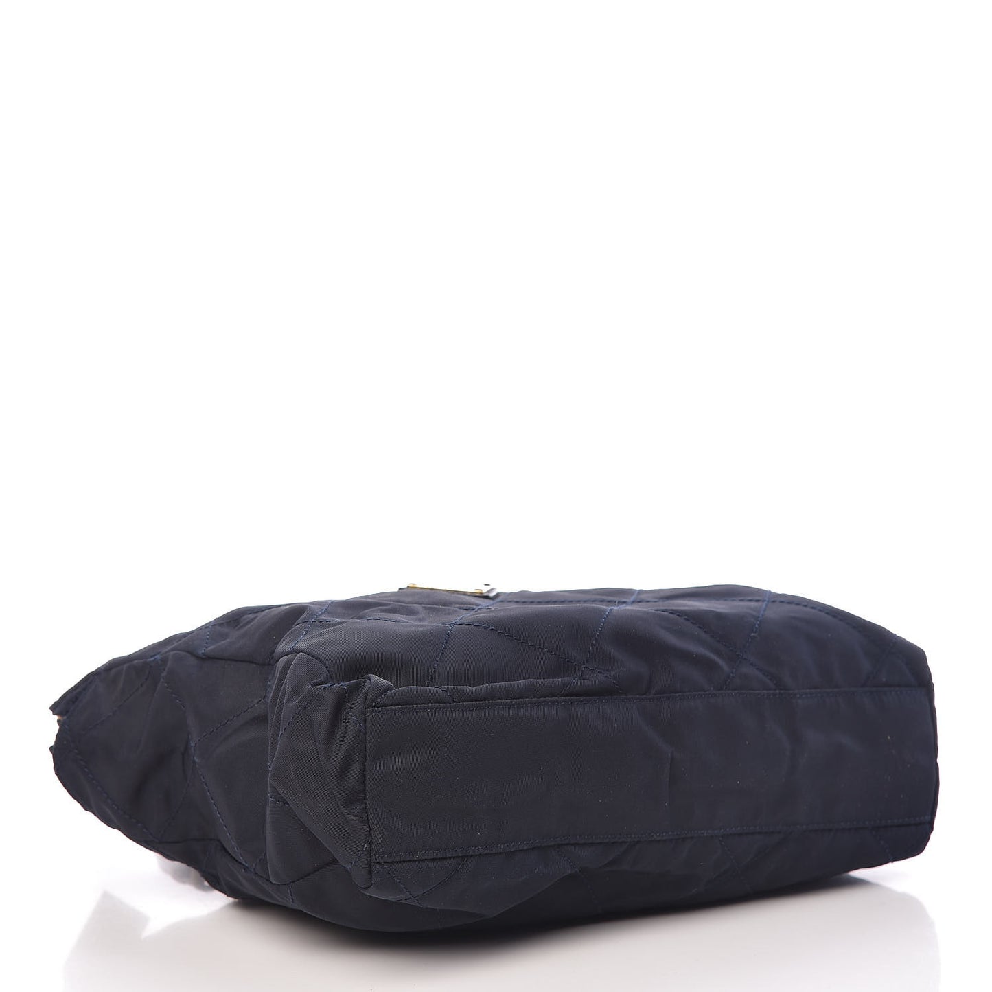 Tessuto Nylon Quilted Shoulder Bag Blue