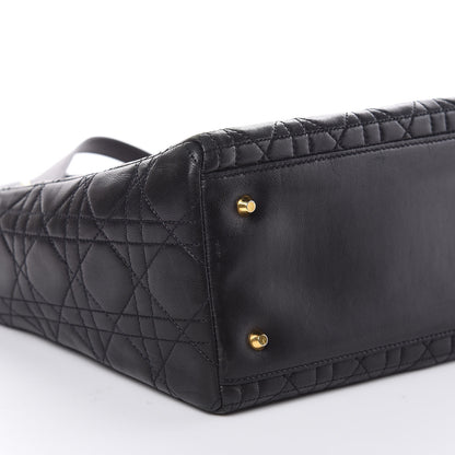 Christian Dior Lambskin Cannage Medium Lady Dior Black 13 of 16