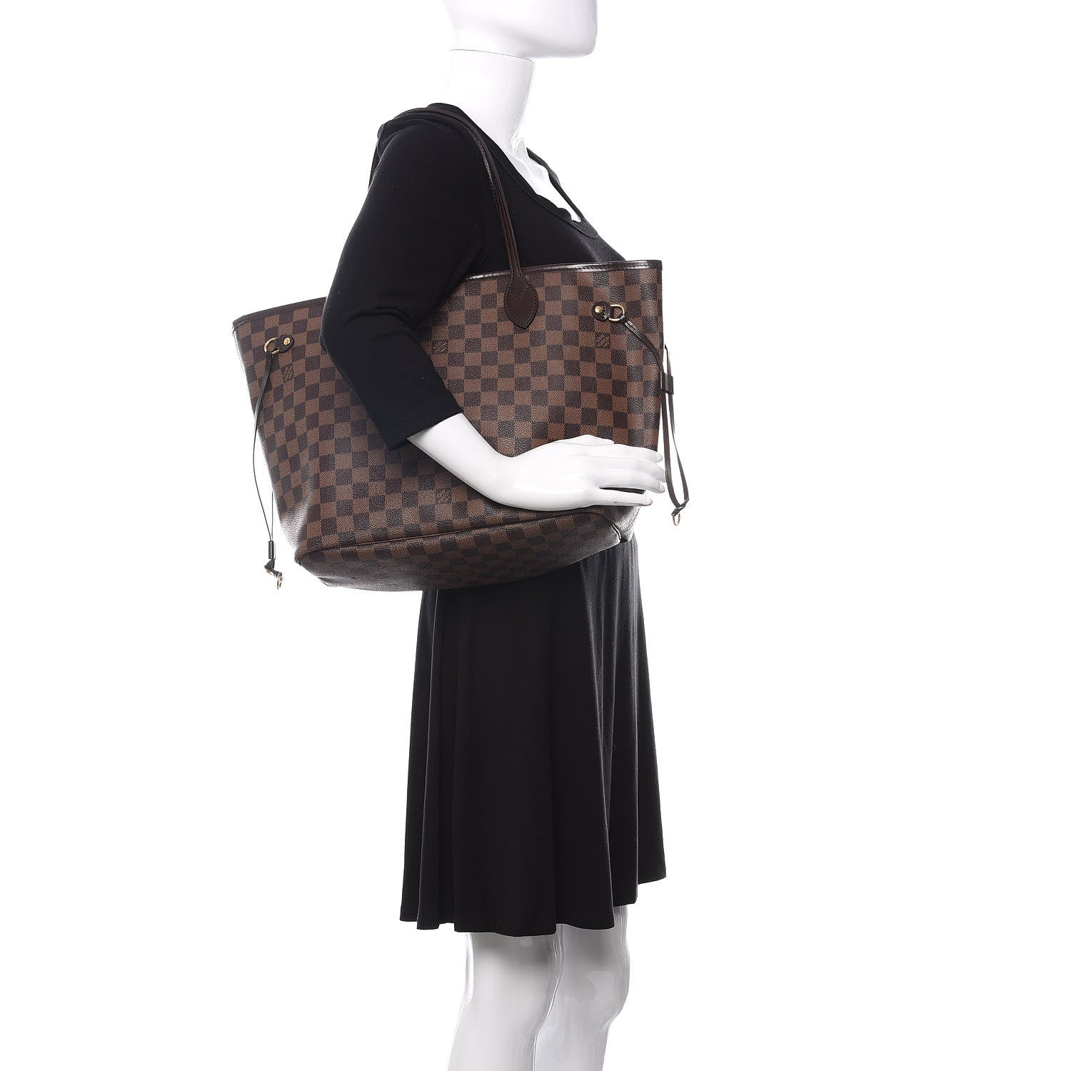 Louis Vuitton Damier Ebene Neverfull MM 2 of 12