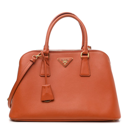 Prada Saffiano Lux Medium Promenade Tote Papaya 1 of 4